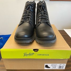 Florsheim Mens Comfortech Black Boots size 10